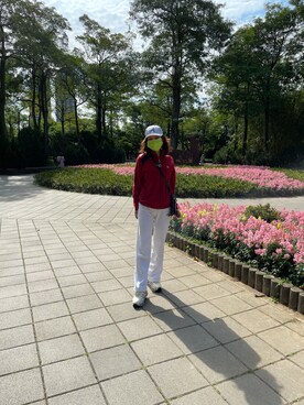 「FILA（フィラ）のアイテム（ジャケット/アウター）」を使った、sflinさん（レディース・162cm）の冬コーディネート