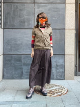 「adidas by Stella McCartney（アディダスバイステラマッカートニー）のアイテム（ジャケット/アウター）」を使った、sflinさん（レディース・162cm）の冬コーディネート
