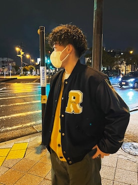「アイテム（スタジャン）」を使った、ひでさん（メンズ・171cm）の冬コーディネート