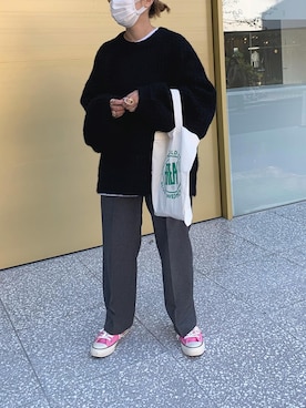 「THE SHINZONE（ザ　シンゾーン）のアイテム（スラックス）」を使った、yokoさん（レディース・157cm）の秋コーディネート