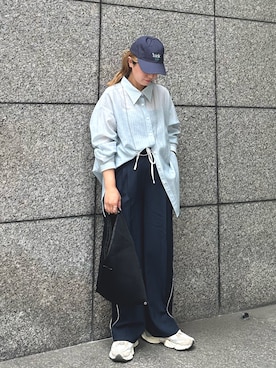 「NEW BALANCE（ニューバランス）のアイテム」を使った、yokoさん（骨格ウェーブ・レディース・157cm）の春コーディネート
