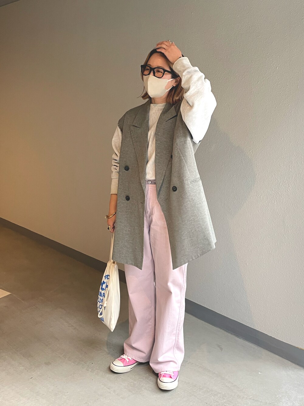 Back Slit Cut off Over Gilet/バックスリットカットオフ