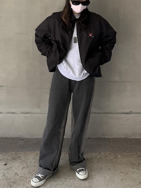 「アイテム（ジャケット/アウター）」を使った、사라사さん（レディース・153cm・10代）の春コーディネート