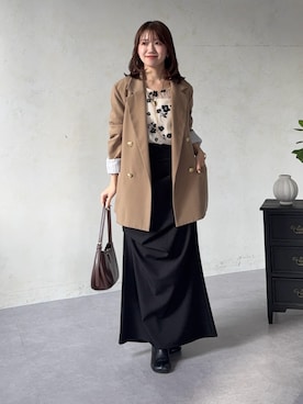 「アイテム（テーラードジャケット）」を使った、yunaさん（レディース・152cm）の春コーディネート