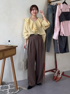 「Thevon（ゼボン）のアイテム」を使った、yunaさん（レディース・152cm）の春コーディネート