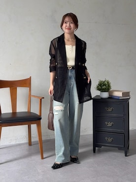 「Thevon（ゼボン）のアイテム」を使った、yunaさん（レディース・152cm）の夏コーディネート