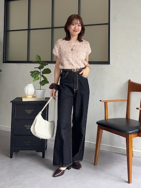「アイテム（パンツ）」を使った、yunaさん（レディース・152cm）の春コーディネート