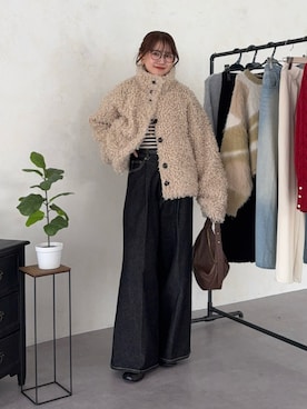 「アイテム（ブルゾン）」を使った、yunaさん（レディース・152cm・20代）の冬コーディネート