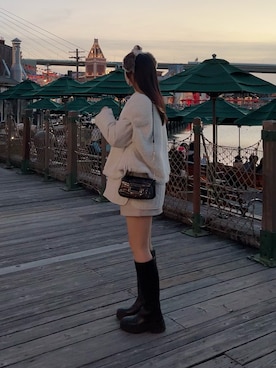 「COLONY 2139（コロニートゥーワンスリーナイン）のアイテム（ブルゾン）」を使った、marinaさん（レディース・168cm）の冬コーディネート