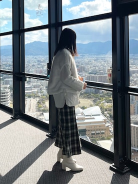 「COLONY 2139（コロニートゥーワンスリーナイン）のアイテム（ブルゾン）」を使った、marinaさん（レディース・168cm）の冬コーディネート