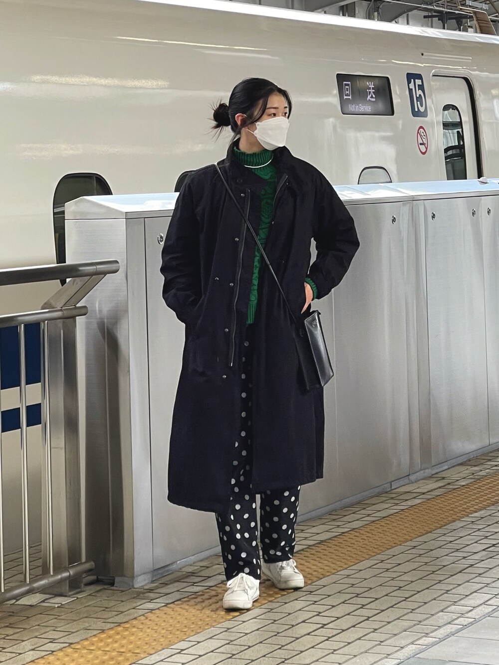 niko and（ニコアンド）の「ジャカードドット柄ストレートパンツ