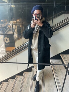 「GLOBAL WORK（グローバルワーク）のアイテム（パーカー、ブラウン系）」を使った、Tomoki さん（メンズ・173cm）の冬コーディネート