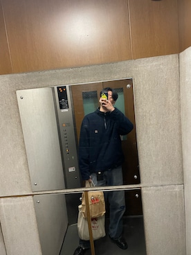 「TOMMY HILFIGER（トミーヒルフィガー）のアイテム（スウェット）」を使った、Yzkさん（メンズ・184cm）の冬コーディネート