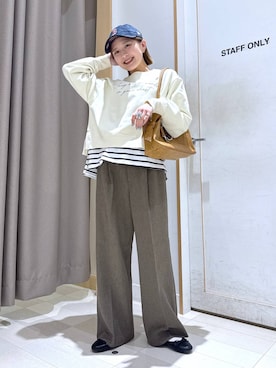 「GLOBAL WORK（グローバルワーク）のアイテム（シューズ）」を使った、cocorogwさん（レディース・159cm）の春コーディネート