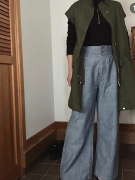 「ワークマン女子」｜「アイテム（その他アウター）」を使った、ichigoannさん（レディース・154cm）の春コーディネート