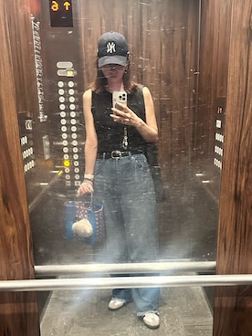 「DHOLIC（ディーホリック）のアイテム（タンクトップ）」を使った、mnktkcさん（レディース・165cm）の夏コーディネート