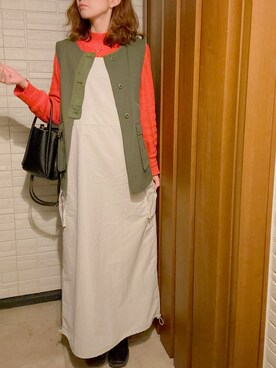 「ベストコーデ」｜「アイテム（ジャンパースカート）」を使った、natuxxさん（レディース・160cm）の春コーディネート
