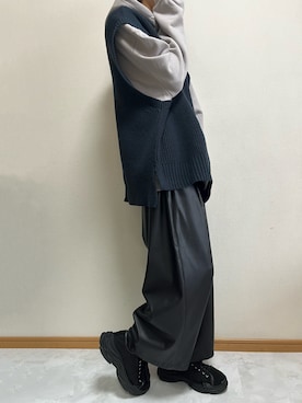 「shiki tokyo（シキトウキョウ）のアイテム（スニーカー）」を使った、なおさん（メンズ・171cm）の秋コーディネート