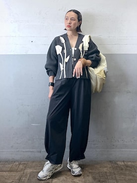 「アイテム（カーディガン/ボレロ）」を使った、カワバタさん（レディース・166cm・40代）の夏コーディネート