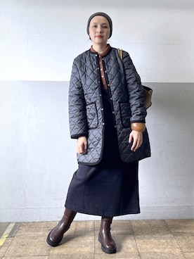 「アイテム（ブーツ）」を使った、カワバタさん（レディース・166cm・50代）の冬コーディネート