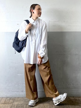 「アイテム（ネックレス）」を使った、カワバタさん（レディース・166cm・40代）の夏コーディネート