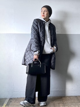 「ADAM ET ROPE'（アダムエロペ）の【MIZUNO(ミズノ)】WAVE PROPHECY LS（スニーカー）」を使った、カワバタさん（レディース・166cm）の冬コーディネート