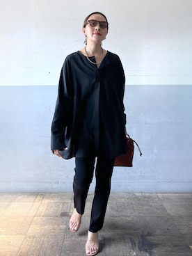 「アイテム（シャツ/ブラウス）」を使った、カワバタさん（レディース・166cm・40代）の夏コーディネート