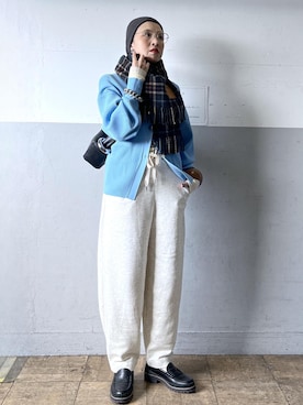 「アイテム（スウェットパンツ）」を使った、カワバタさん（レディース・166cm・40代）の冬コーディネート