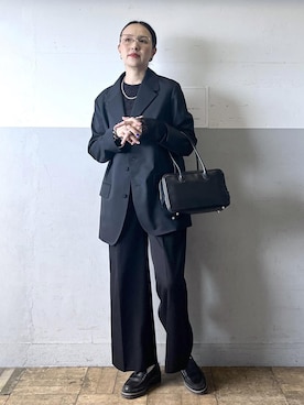 「アイテム（スラックス）」を使った、カワバタさん（レディース・166cm・50代）の冬コーディネート