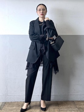 「アイテム（シャツ/ブラウス）」を使った、カワバタさん（レディース・166cm・40代）の冬コーディネート