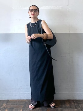 「アイテム（つなぎ/オールインワン）」を使った、カワバタさん（レディース・166cm・40代）の夏コーディネート