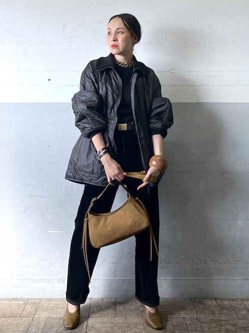 ADAM ET ROPE' FEMMEリバーシブルドロストキルティングブルゾン ADAM