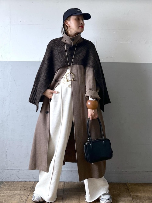 EMOELLE】ハイカラーオーバーサイズコート（ステンカラーコート