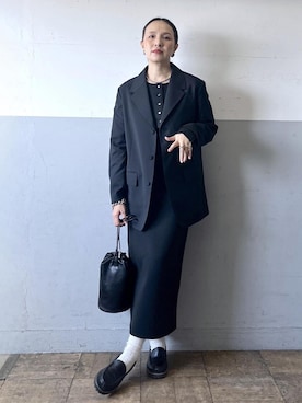 「アイテム（ワンピース/ドレス）」を使った、カワバタさん（レディース・166cm・40代）の冬コーディネート