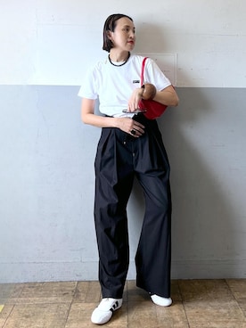 「アイテム（アクセサリー）」を使った、カワバタさん（レディース・166cm・50代）の夏コーディネート