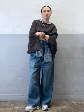 「アイテム（つなぎ/オールインワン）」を使った、カワバタさん（レディース・166cm）の秋コーディネート