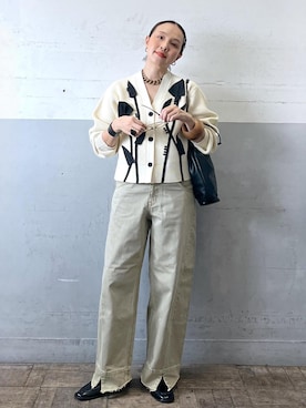 「アイテム（デニムパンツ）」を使った、カワバタさん（レディース・166cm・50代）の夏コーディネート