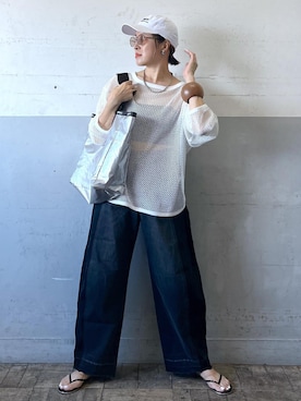 「ADAM ET ROPE'（アダムエロペ）のアイテム」を使った、カワバタさん（レディース・166cm）の夏コーディネート
