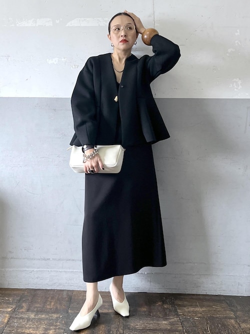 エッグブローチ付きペプラムカーディガン（カーディガン/ボレロ