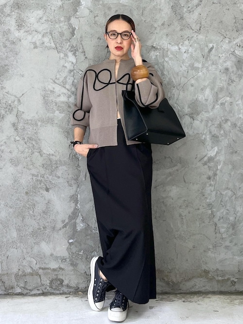 サステナブル】ラインアートカーディガン（カーディガン/ボレロ