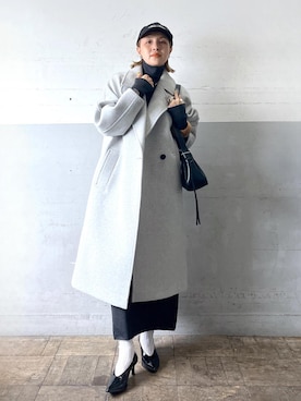 「アイテム（ステンカラーコート）」を使った、カワバタさん（レディース・166cm）の秋コーディネート