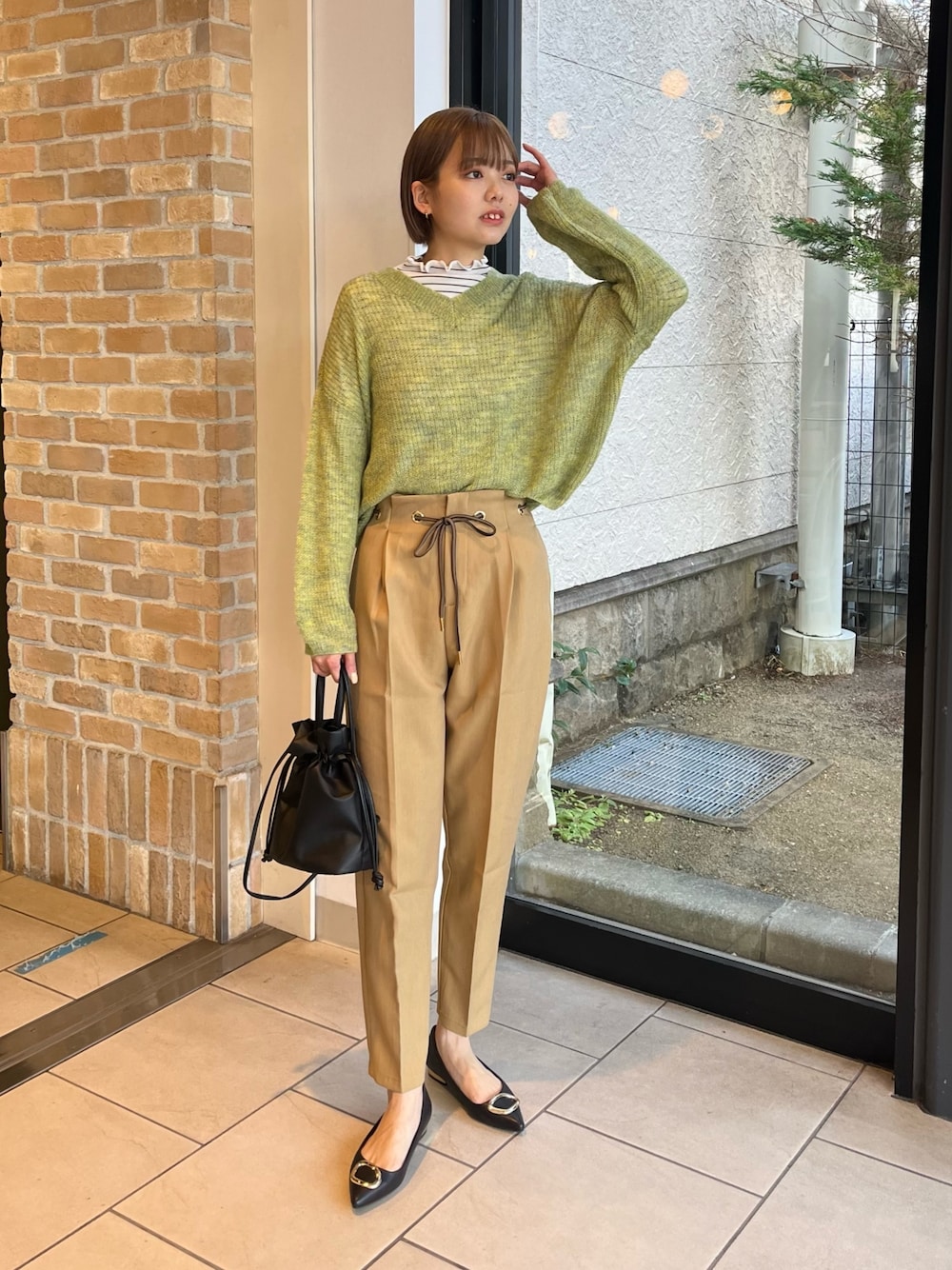 Chez toi シェトワ Vネックニット 長袖 あたたか ふわふわ シンプル Chez toi シェトワ Vネックニット 長袖 あたたか ふわふわ