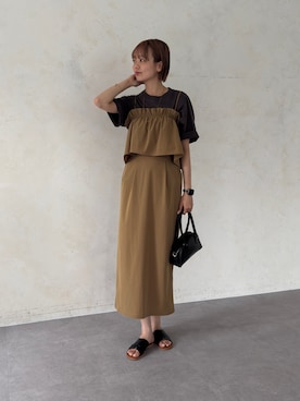 「Chez toi（シェトワ）のアイテム」を使った、karinさん（レディース・168cm）の夏コーディネート