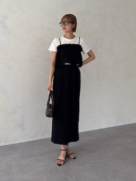 「Chez toi（シェトワ）のアイテム」を使った、karinさん（レディース・168cm）の夏コーディネート