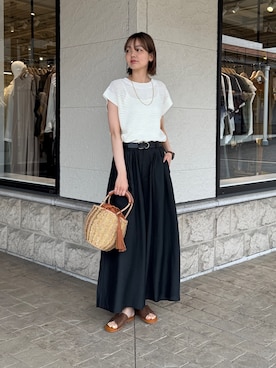 「Chez toi（シェトワ）のアイテム（パンツ）」を使った、karinさん（レディース・168cm）の夏コーディネート
