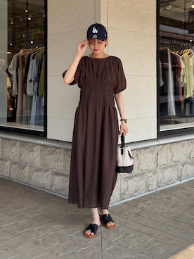 「Chez toi（シェトワ）のアイテム（ワンピース/ドレス）」を使った、karinさん（レディース・168cm）の夏コーディネート