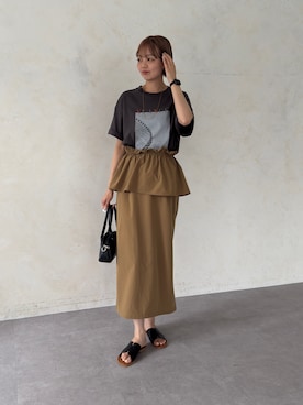 「Chez toi（シェトワ）のアイテム」を使った、karinさん（レディース・168cm）の夏コーディネート