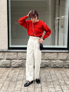 「Chez toi（シェトワ）のアイテム（ローファー）」を使った、karinさん（レディース・168cm）の秋コーディネート