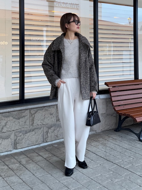 BUFFALOBOBS２連バックルスタンドネックファーコート スタンドネックファーブルゾン[kd105] | レディースファッション
