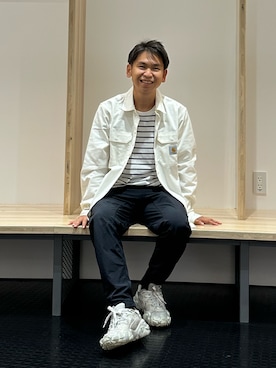「Carhartt WIP（カーハートダブリューアイピー）のアイテム（トップス）」を使った、Hung Wuiさん（メンズ・168cm）の秋コーディネート